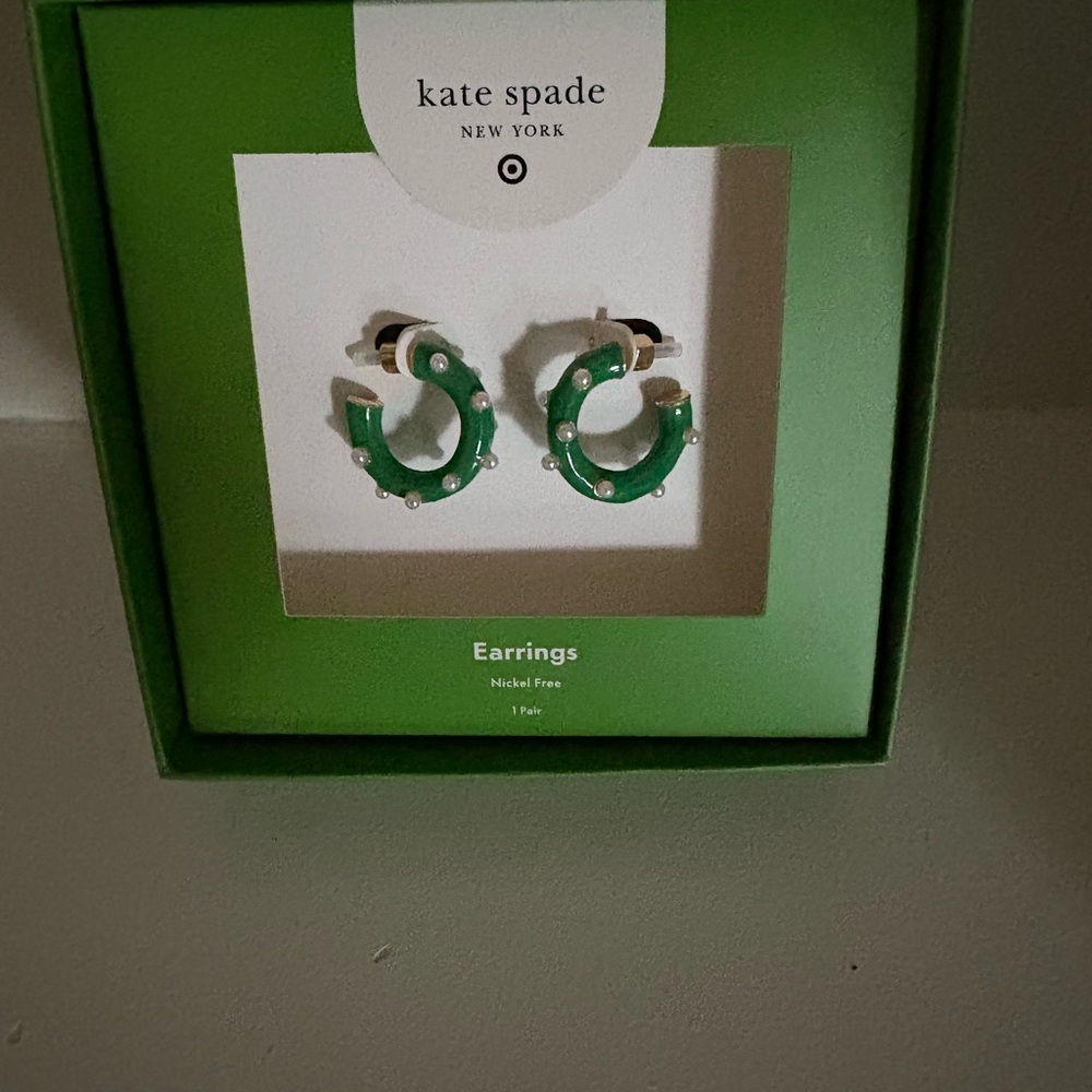 Kate Spade for Target Green Hoop Earrings